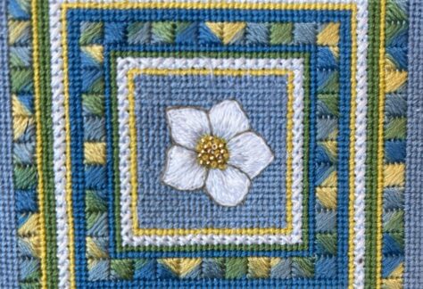 embroidered flower